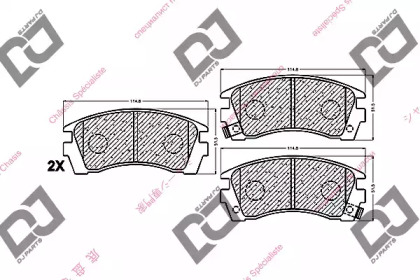 Комплект тормозных колодок DJ PARTS BP1479